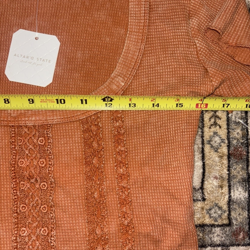 Altar'd State Camry Shirt Womens Size Large Rust / Brown - Picture 4 of 7